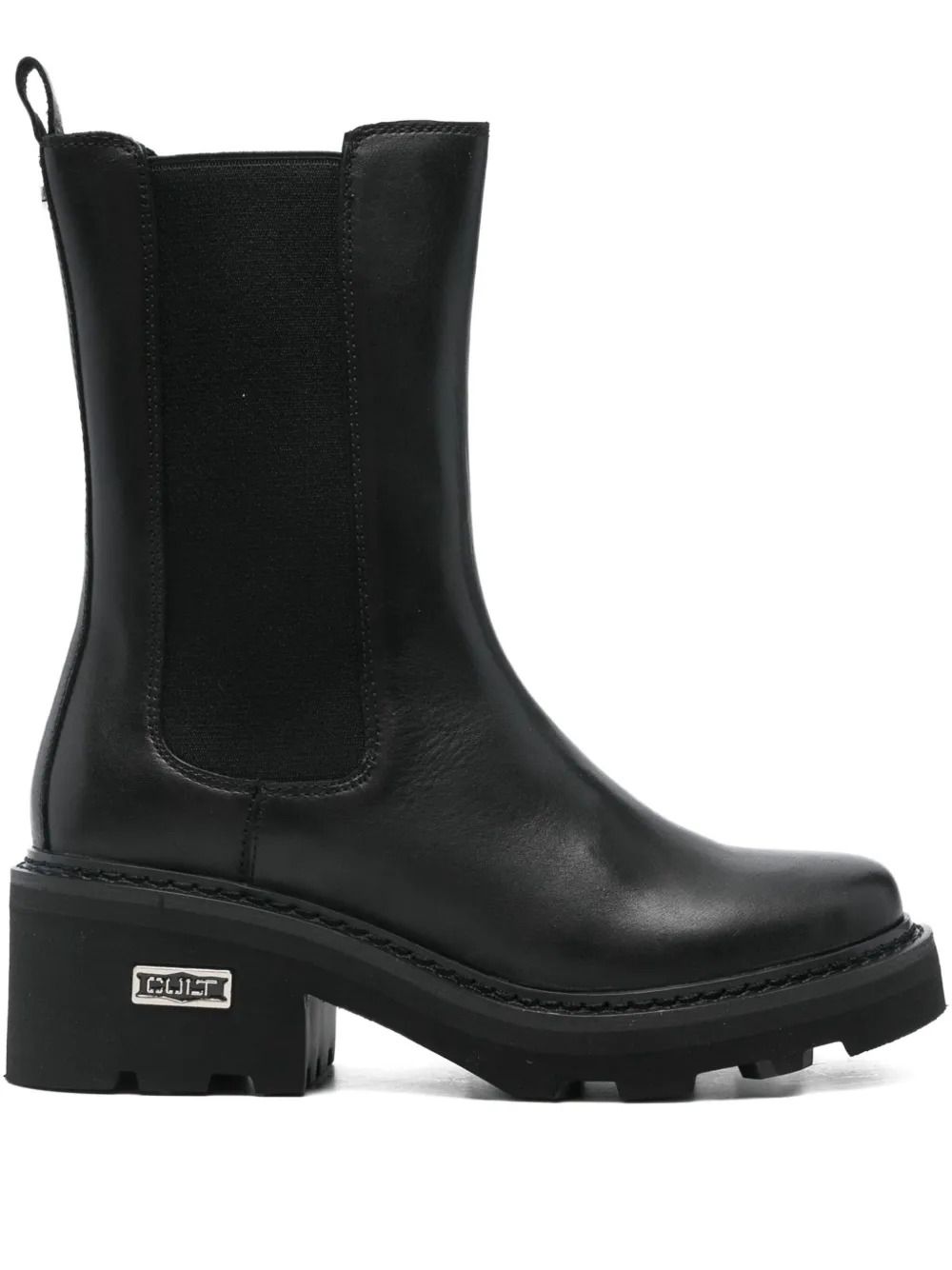 Cult Elastic-panelled Platform Chelsea Boots In Black