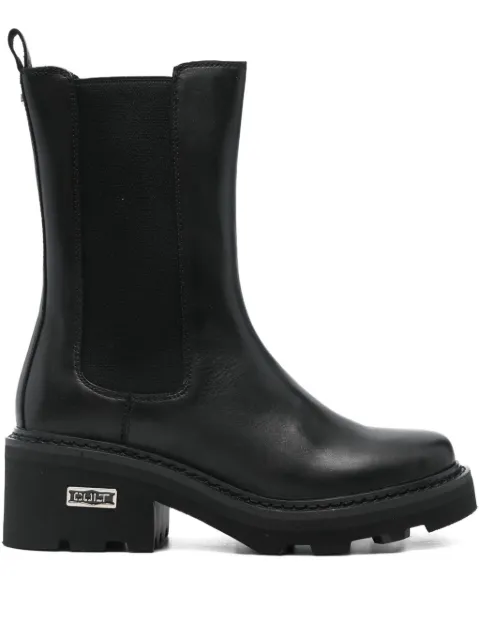 Cult elastic-panelled platform Chelsea boots