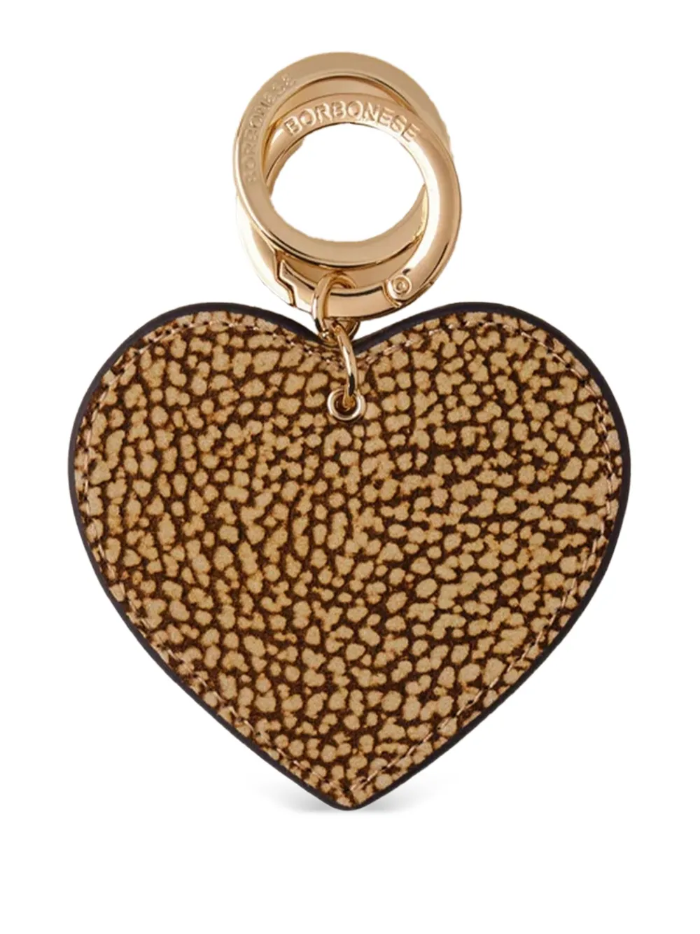 Borbonese heart-shaped keyring | Brown | Image 1