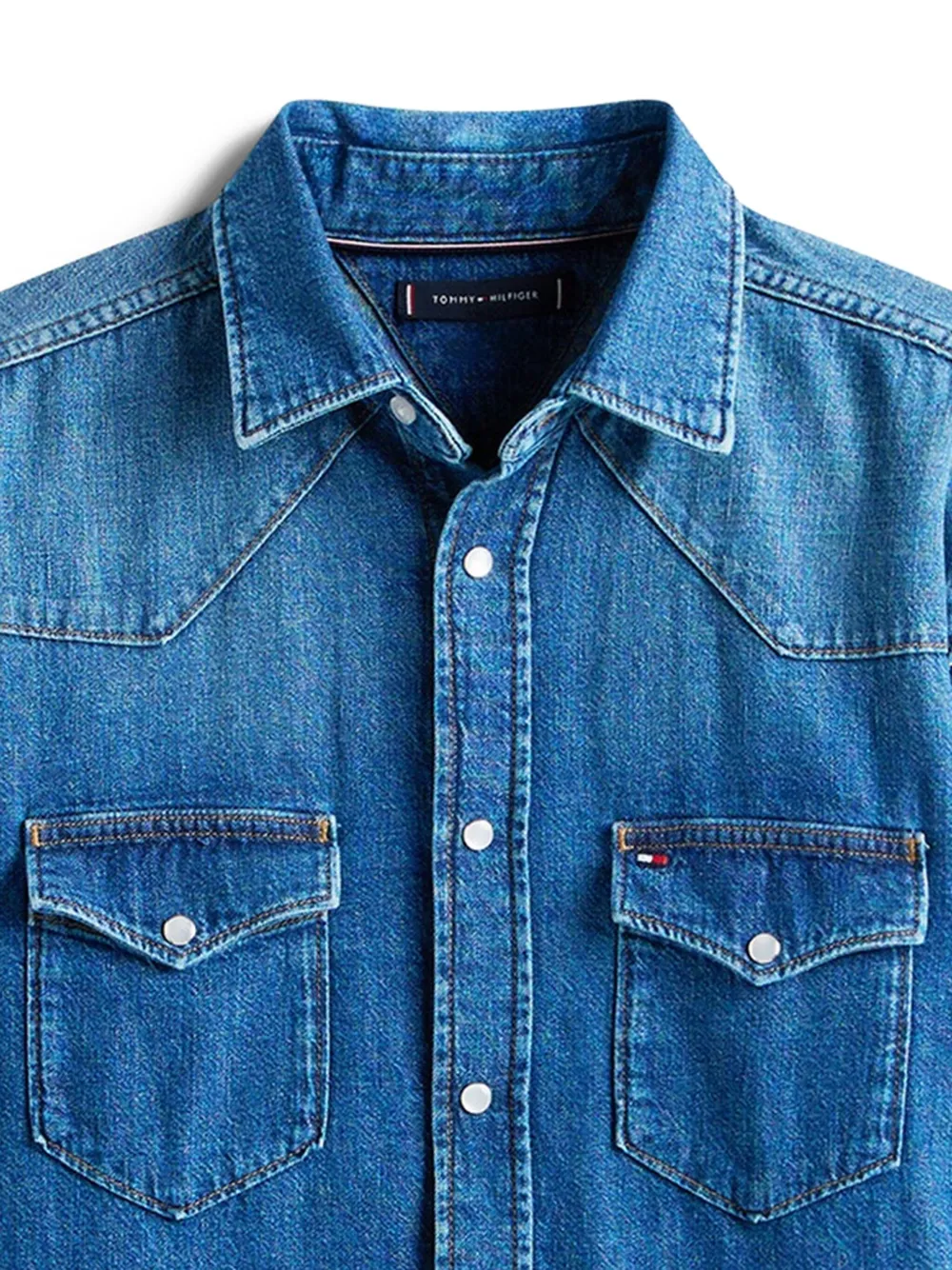 Tommy Hilfiger Overhemd met klepzak - Blauw