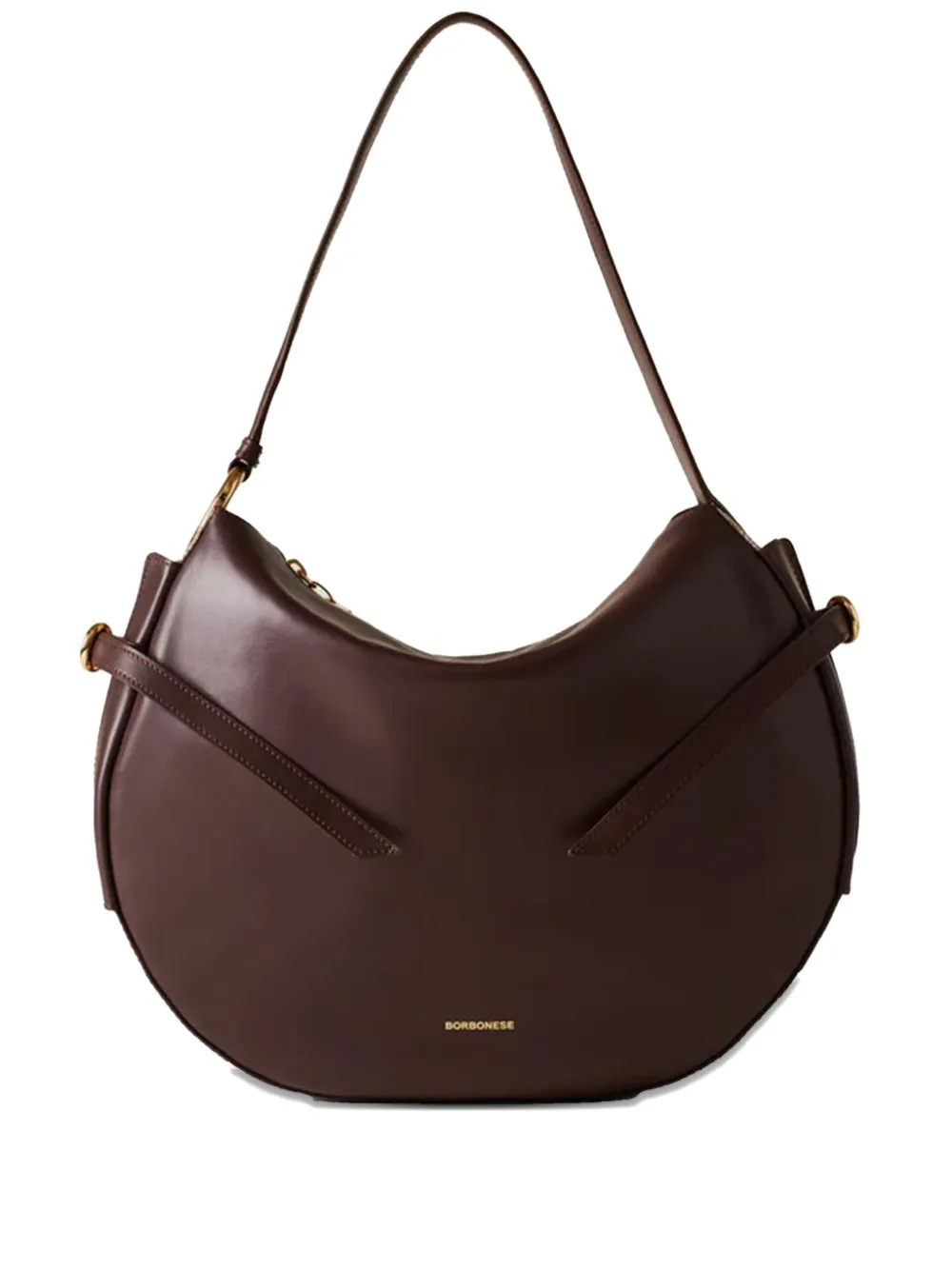 Borbonese Medium Hobo Top-handle Shoulder Bag In Brown
