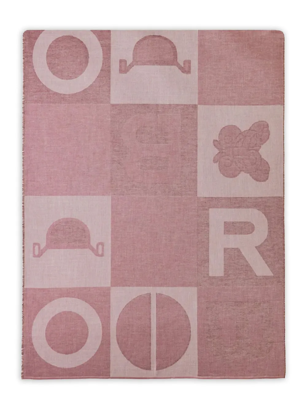 Borbonese Stole geometric-pattern scarf | Pink | Image 1