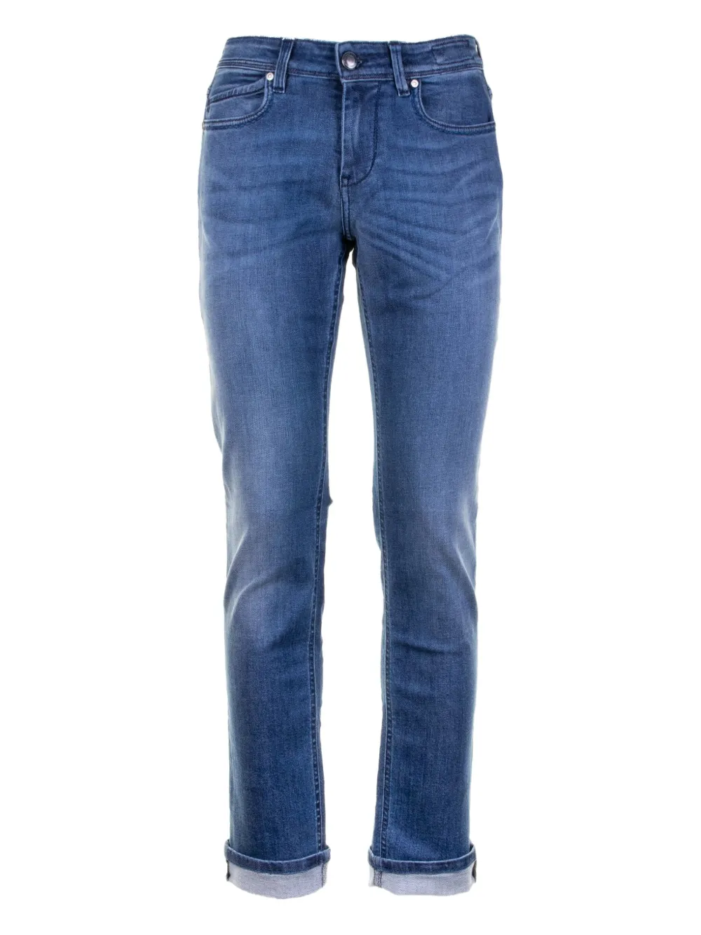 Re-hash Cuffed Jeans In Blue