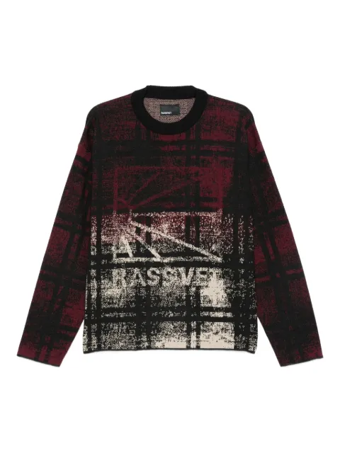  RASSVET checked crew-neck sweater 