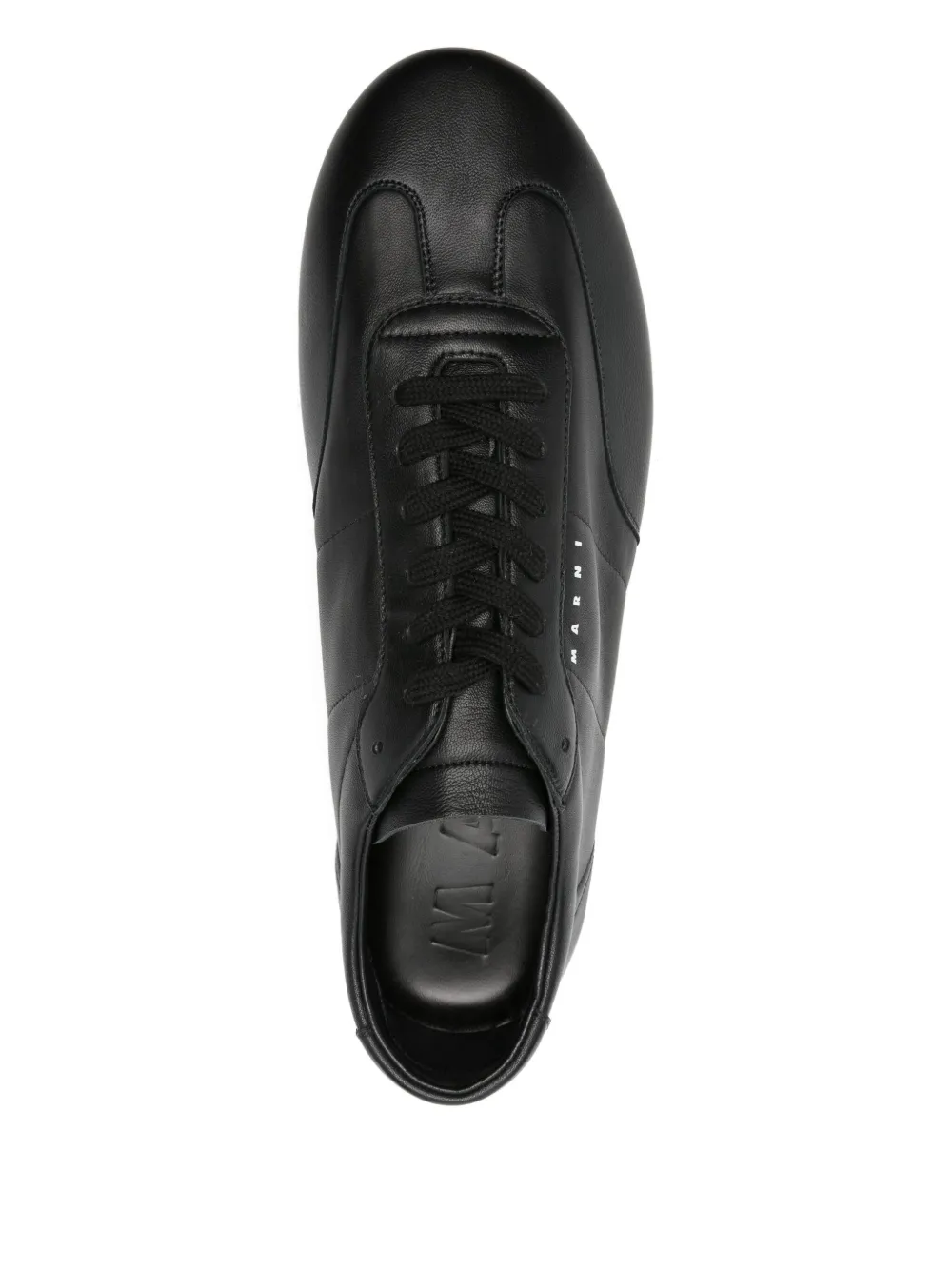 Marni Leren sneakers Zwart