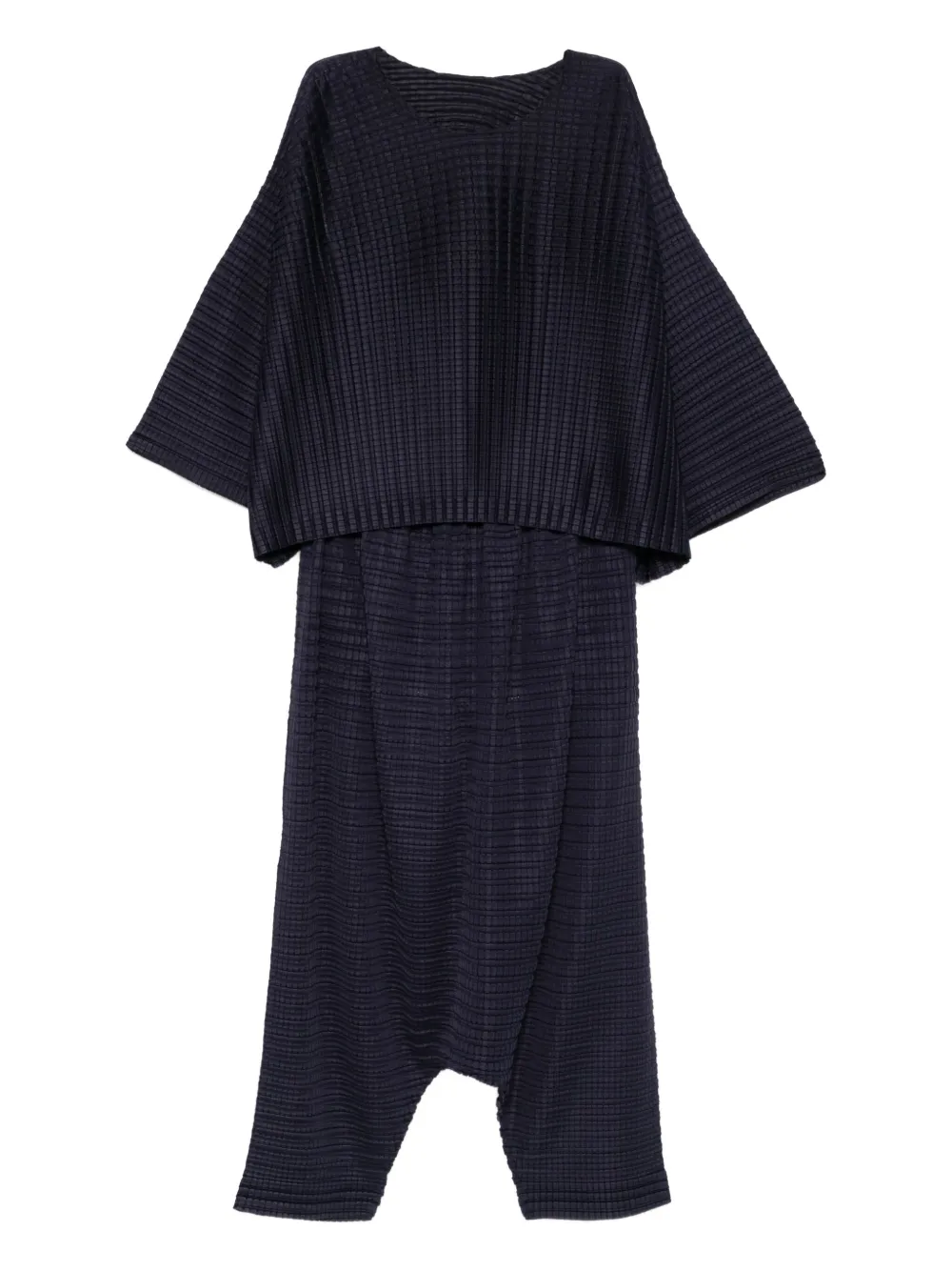 Pre-owned Issey Miyake 2010 Pleated Suit In Purple