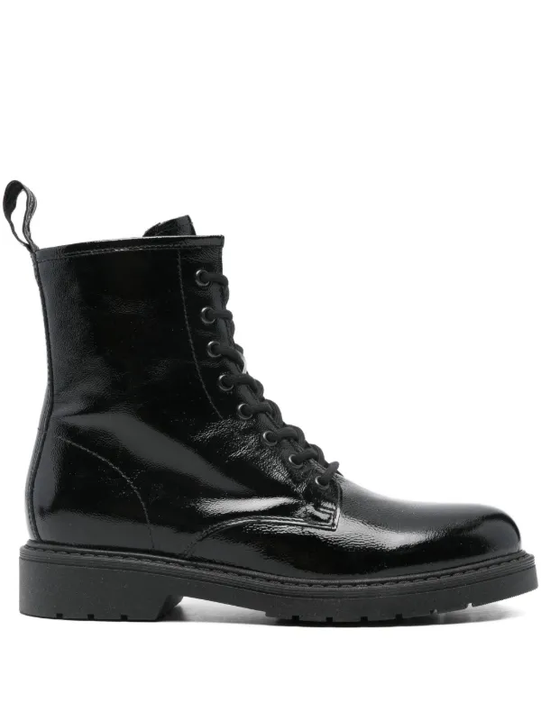 NERO GIARDINI lace-up patent-leather Boots | Black | FARFETCH HK