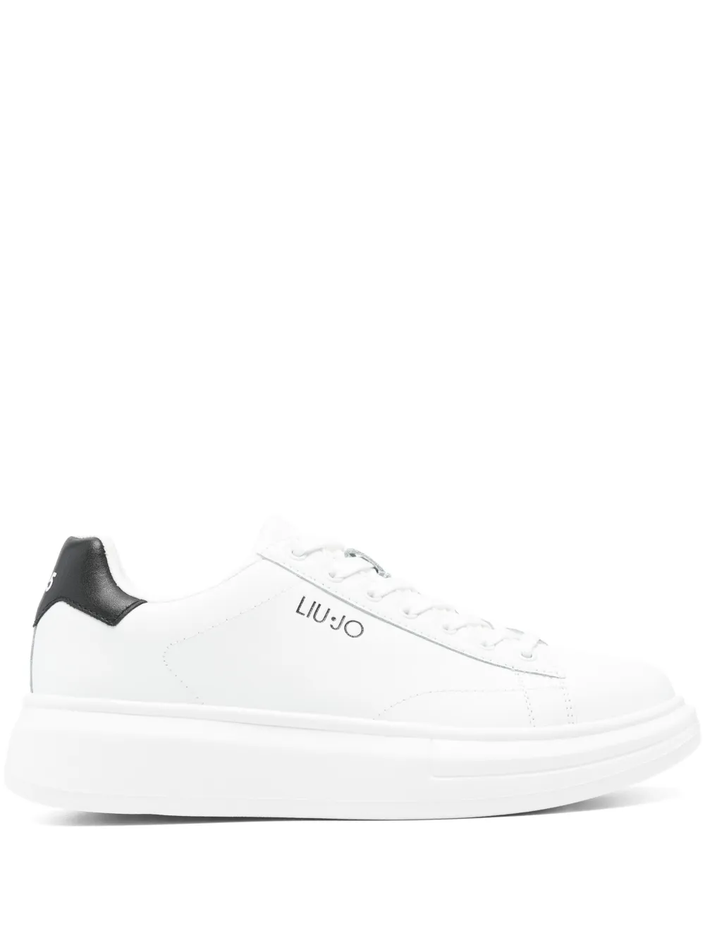 LIU JO leather platform sneakers White