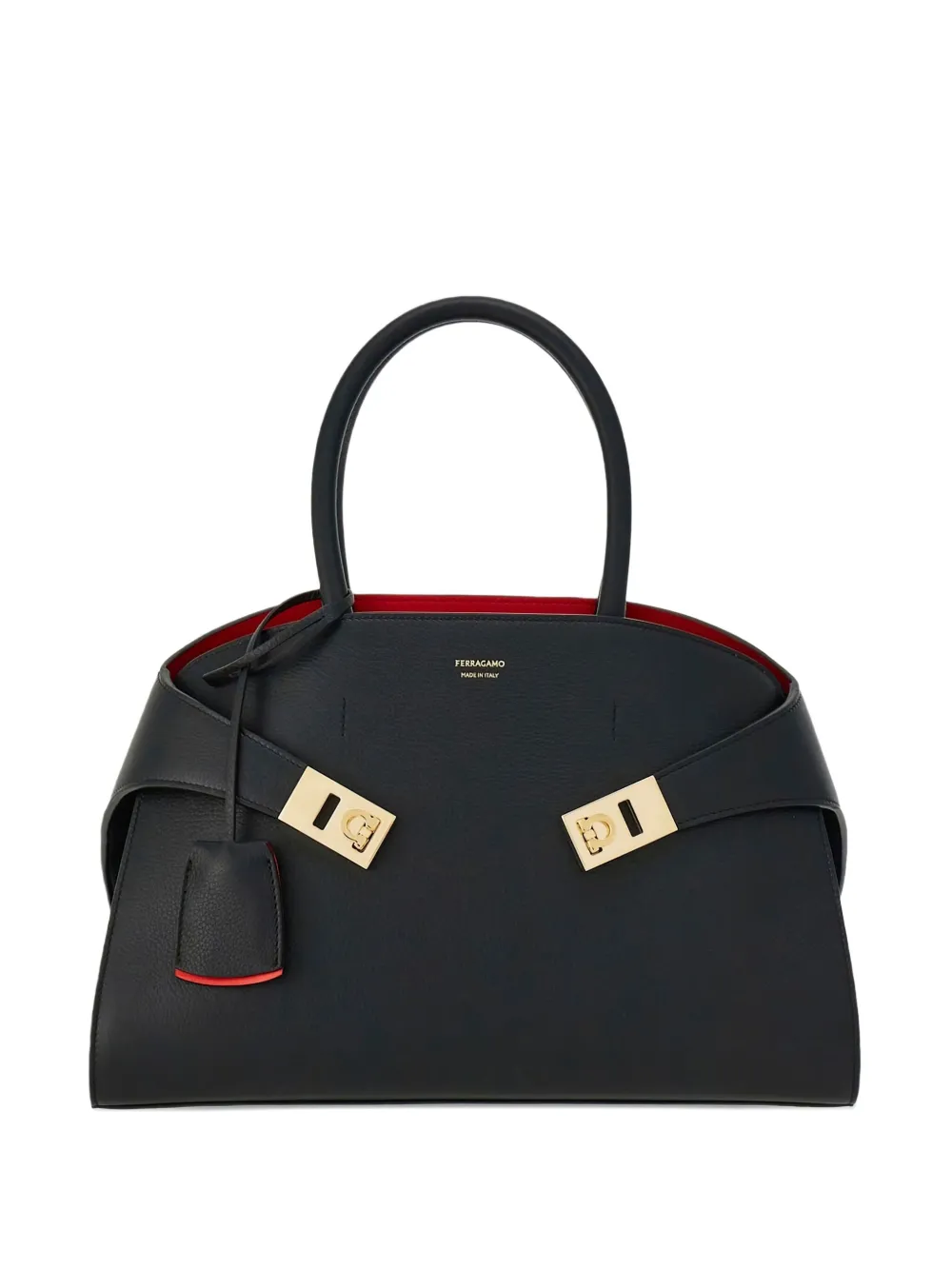 Ferragamo Hug (m) Tote Bag In Black