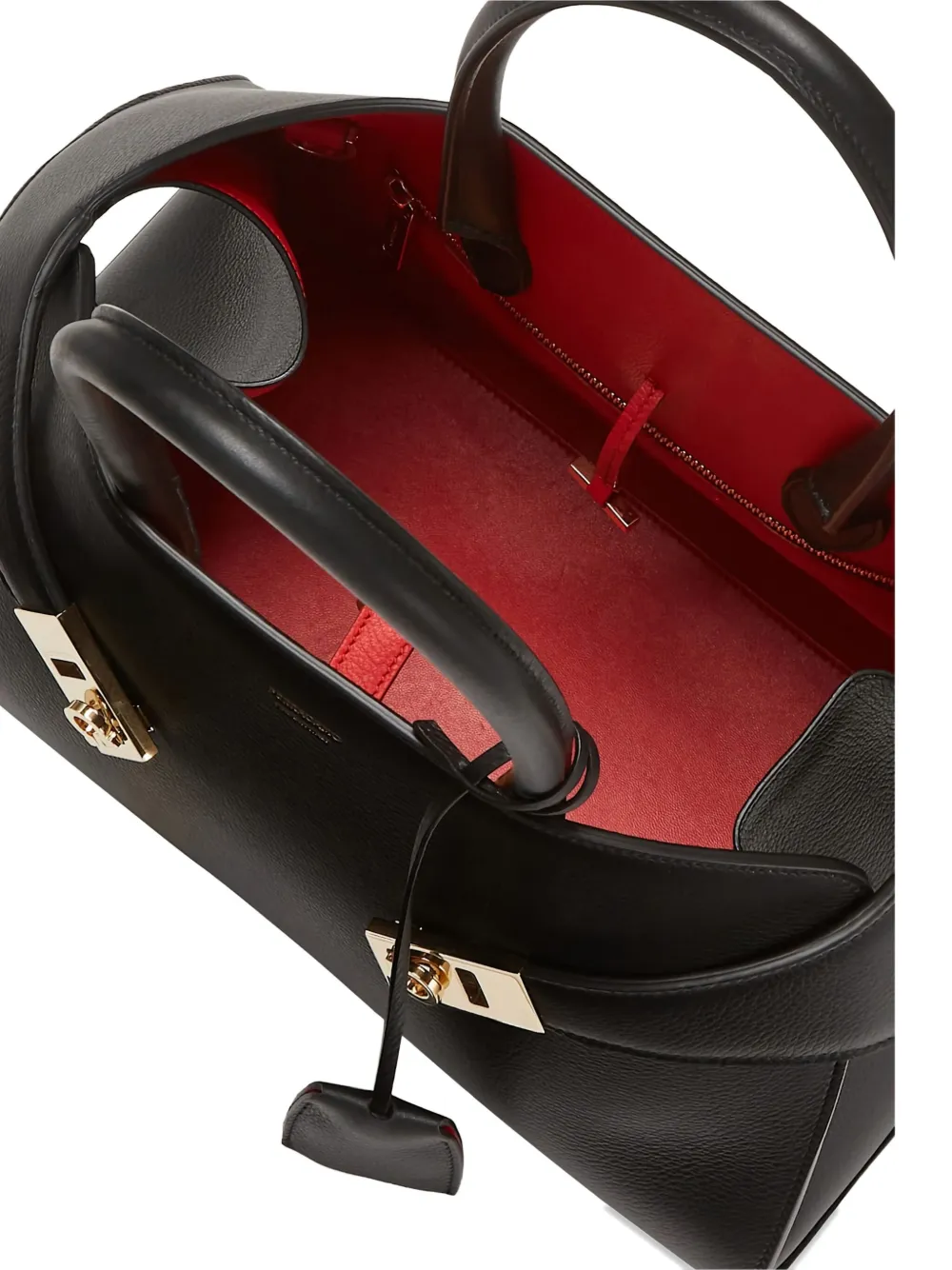 Ferragamo Hug (m) Tote Bag In Black