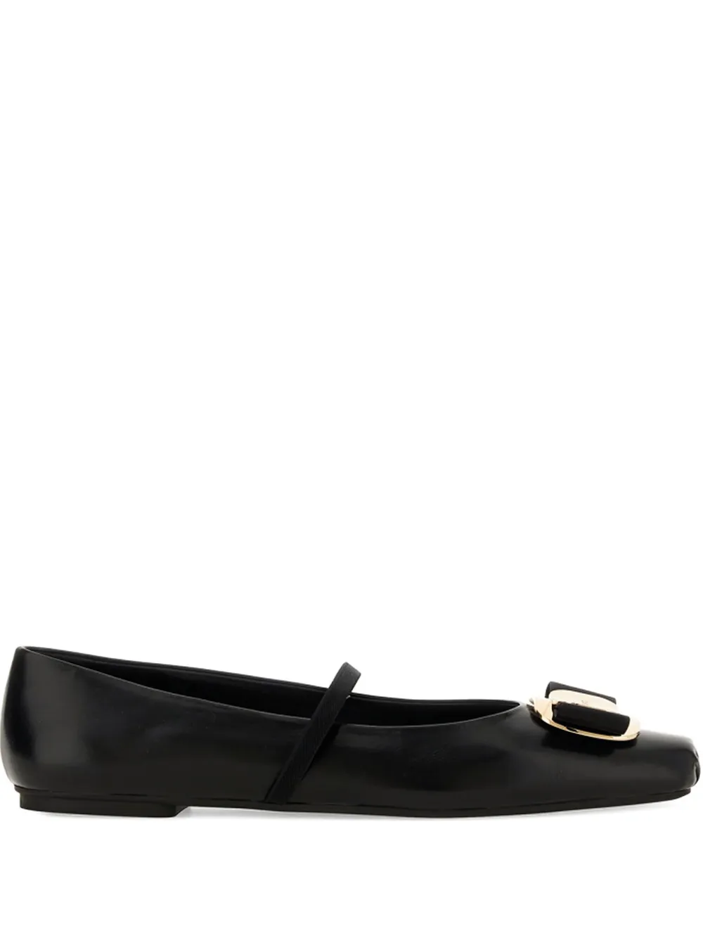 Ferragamo New Vara Ballet Flats In Black