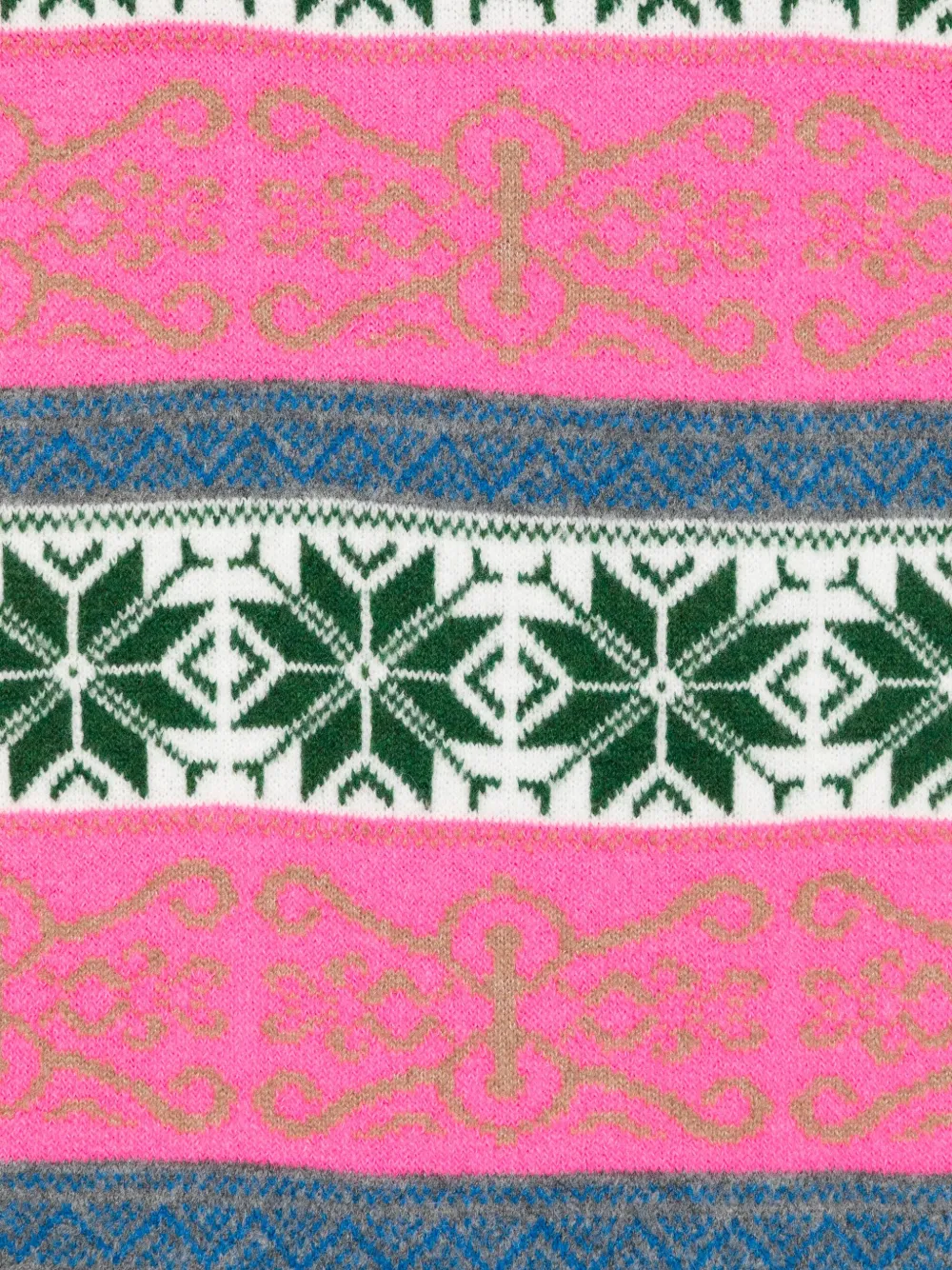 Essentiel Antwerp snowflake-striped scarf - Roze