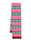 Essentiel Antwerp snowflake-striped scarf - Pink