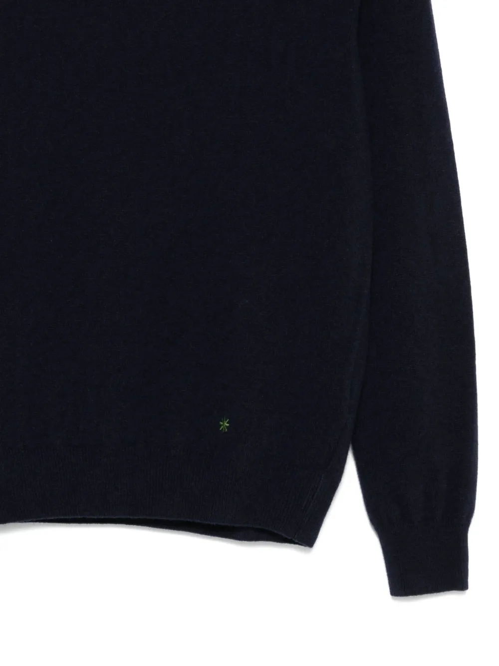 Manuel Ritz Trui met bloemenprint en ronde hals Zwart