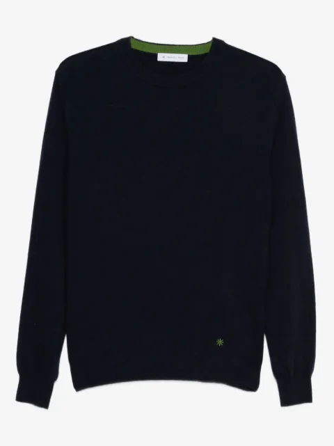 Manuel Ritz crew-neck floral-pattern sweater