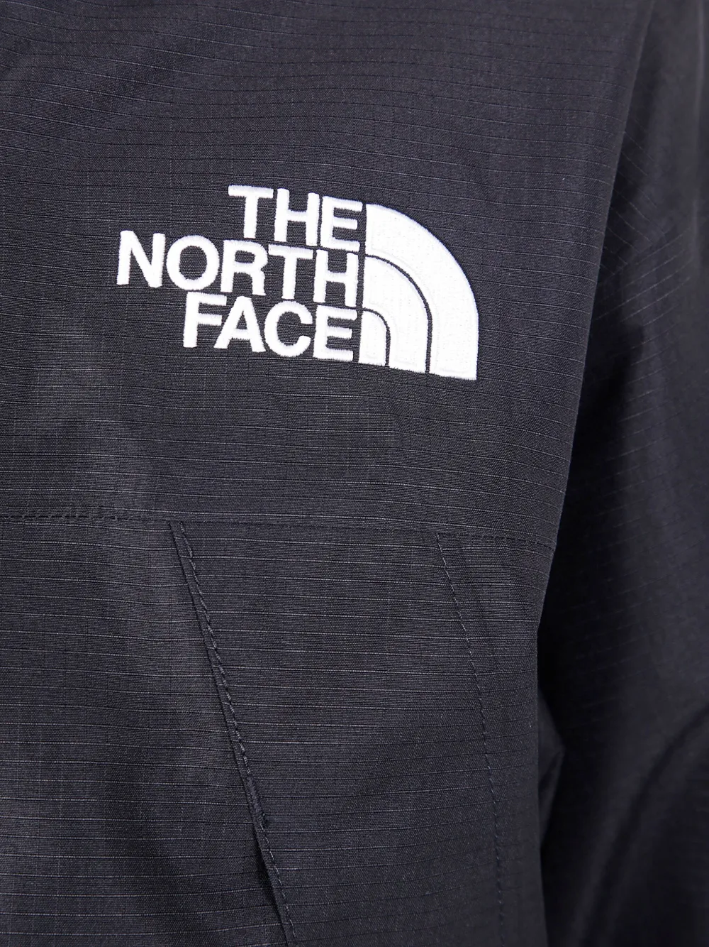 The North Face Logo-embroidered Hooded Jacket In Blue