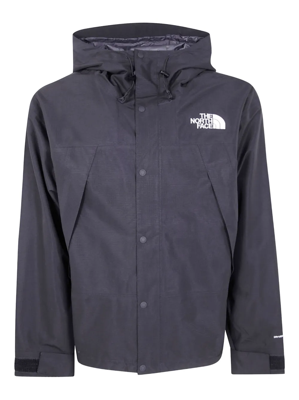 The North Face Logo-embroidered Hooded Jacket In Blue
