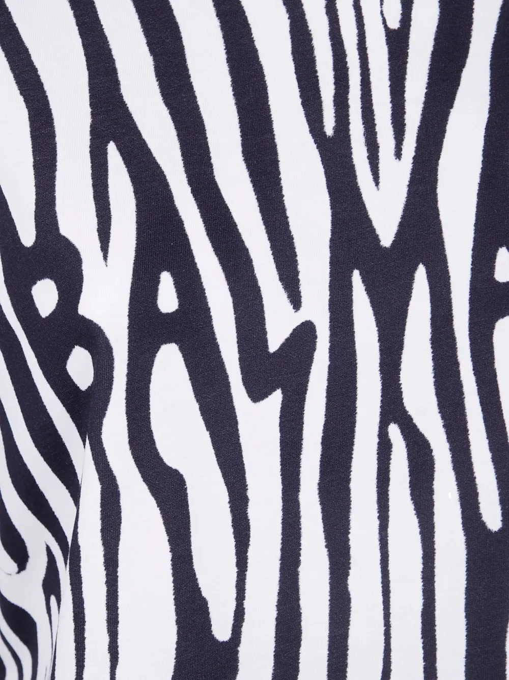 Balmain Cropped T-shirt met zebraprint Wit