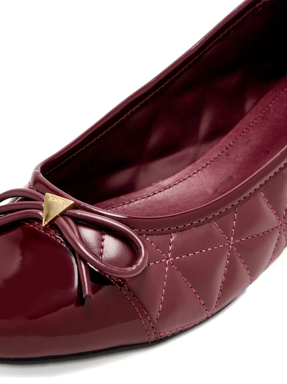 Schutz Quilted Bow Ballet Flats In Multi