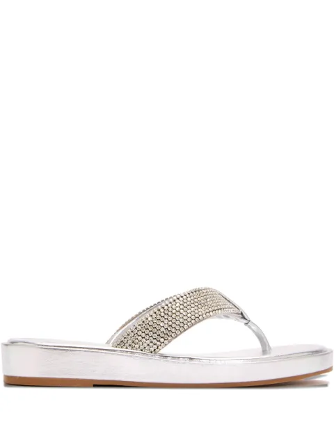 Schutz crystal-embellished thong sandals