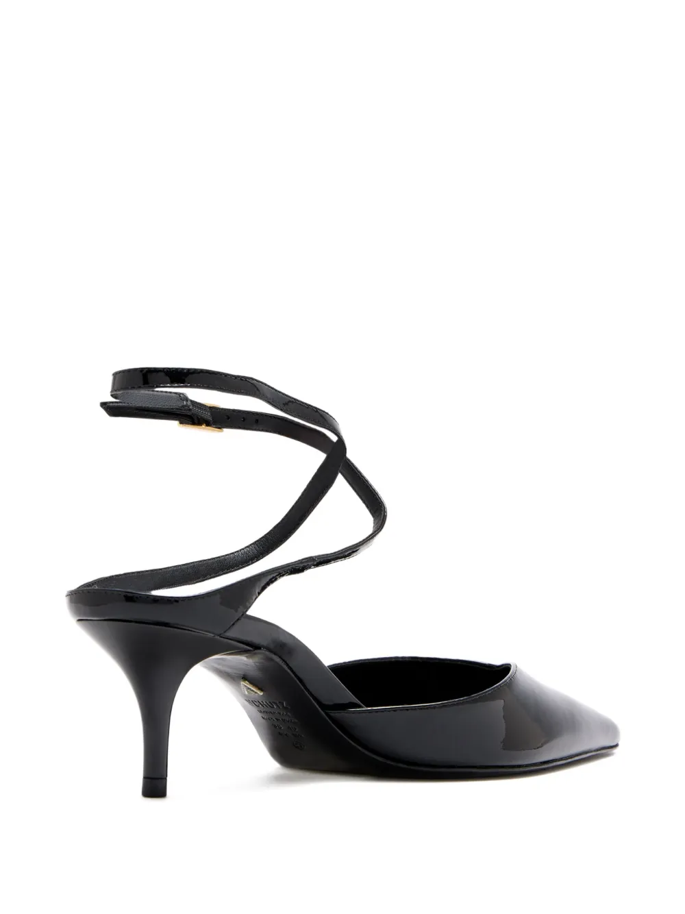 Schutz 65mm Elise Ankle-wrap Pointed-toe Pumps In Black