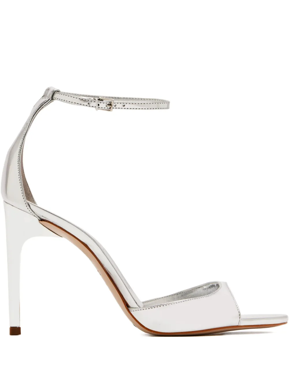 Schutz 100mm Scarlett ankle-strap stiletto sandals Silver