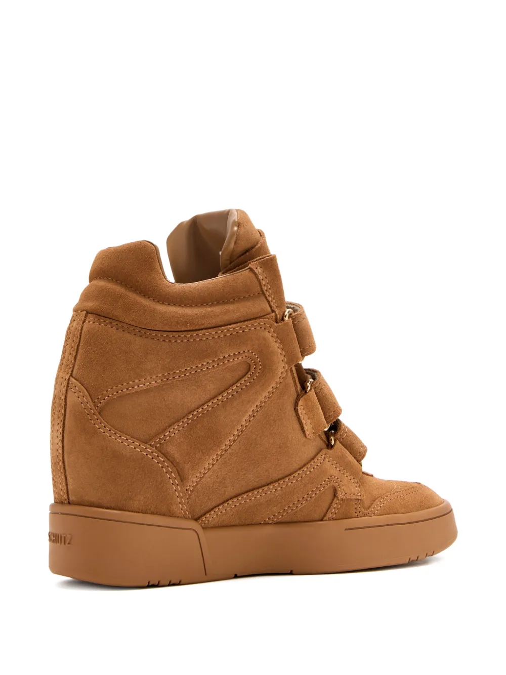 Schutz 95 Suede Wedge Sneakers In Multi