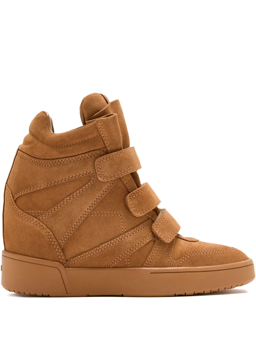 Schutz 95 Suede Wedge Sneakers In Multi