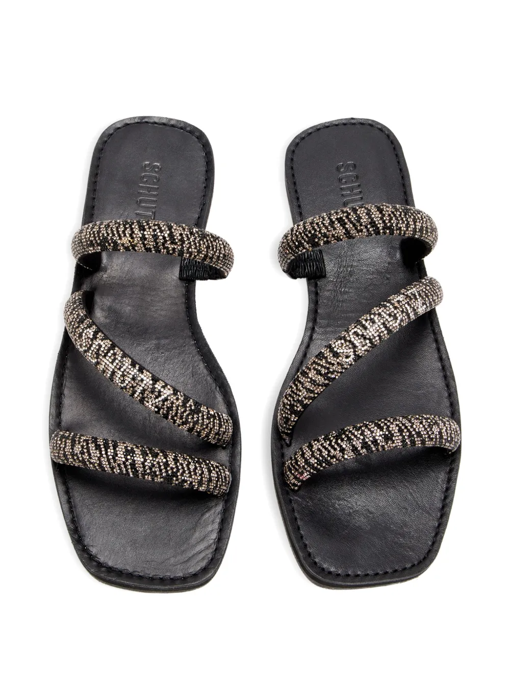 Schutz Verfraaide sandalen met bandjes Zwart