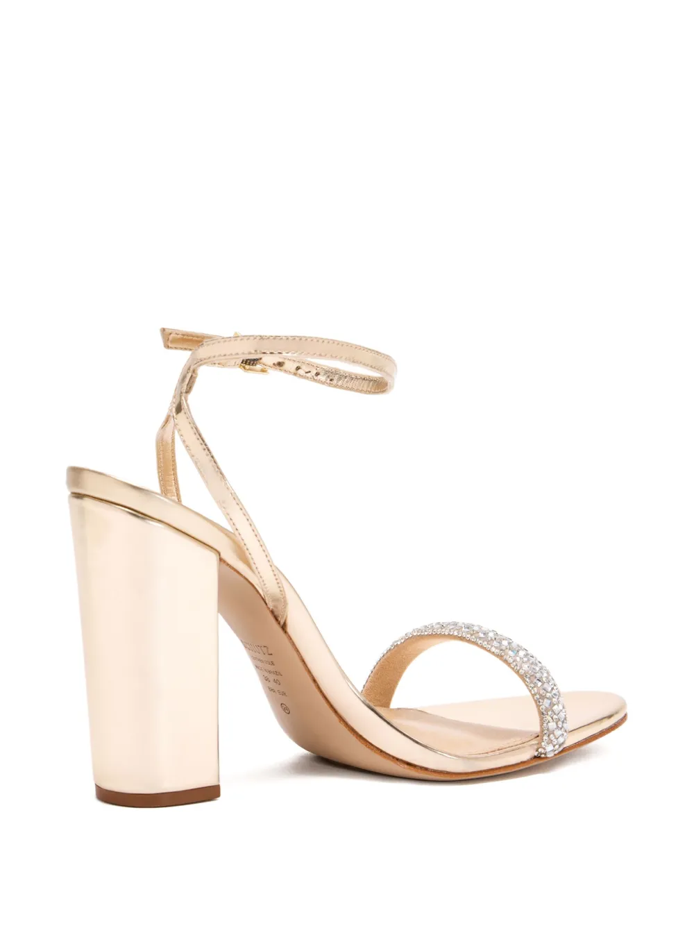 Schutz 115mm Crystal-embellished Block-heel Sandals In Pink