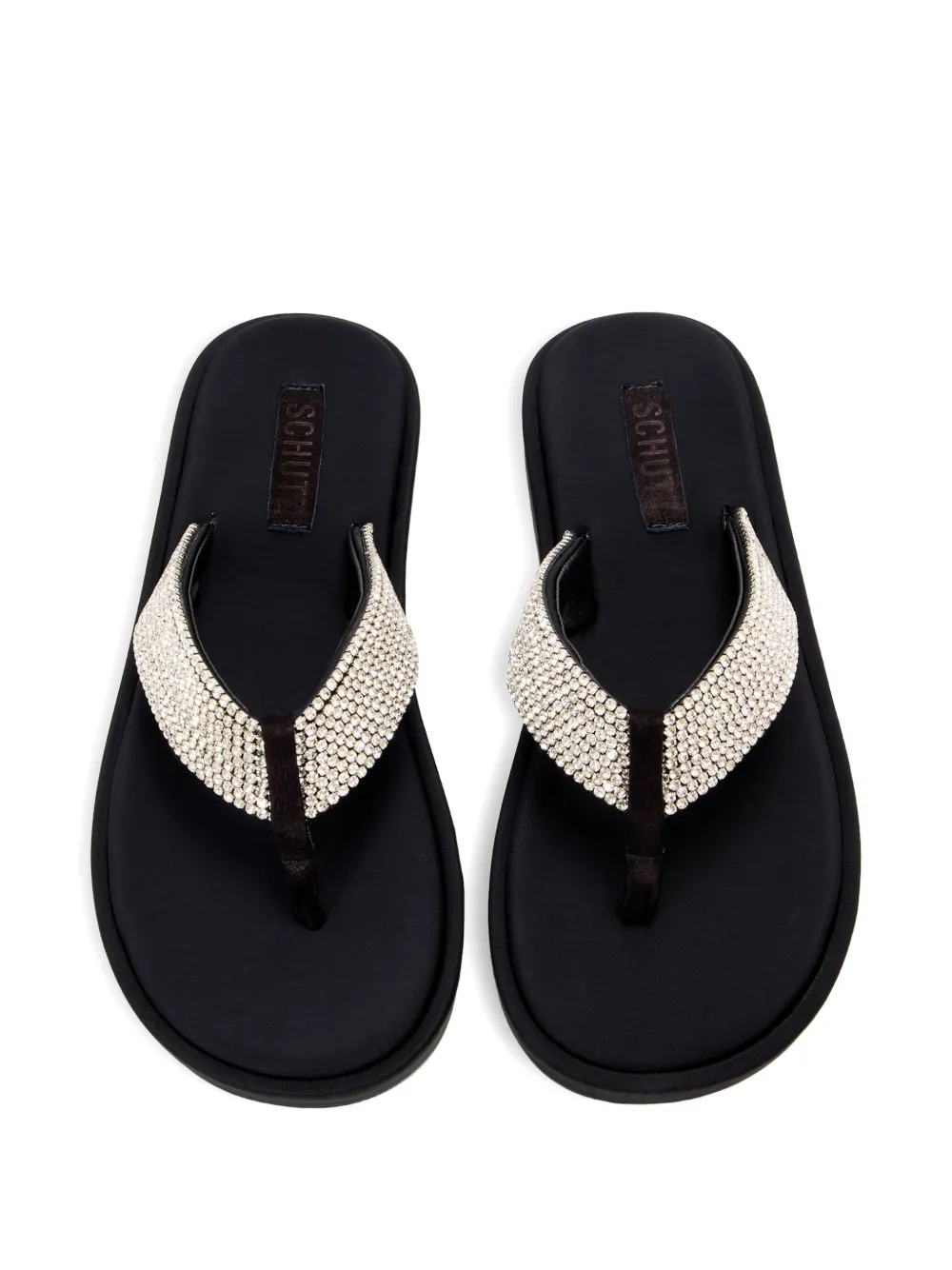 Schutz Crystal-embellished Platform Sandals In Animal Print