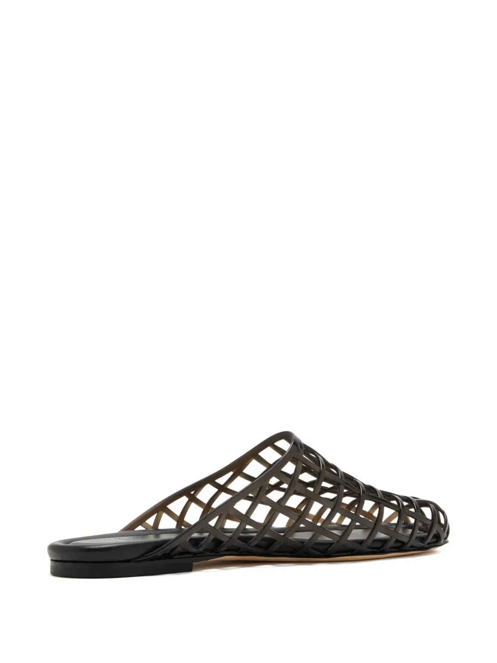 Vince Barcelona Lattice-detail Mules In Black