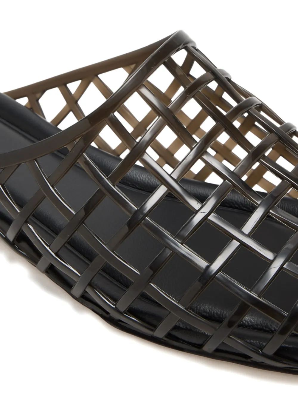 Vince Barcelona Lattice-detail Mules In Black