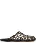 Vince Barcelona lattice-detail mules - Black