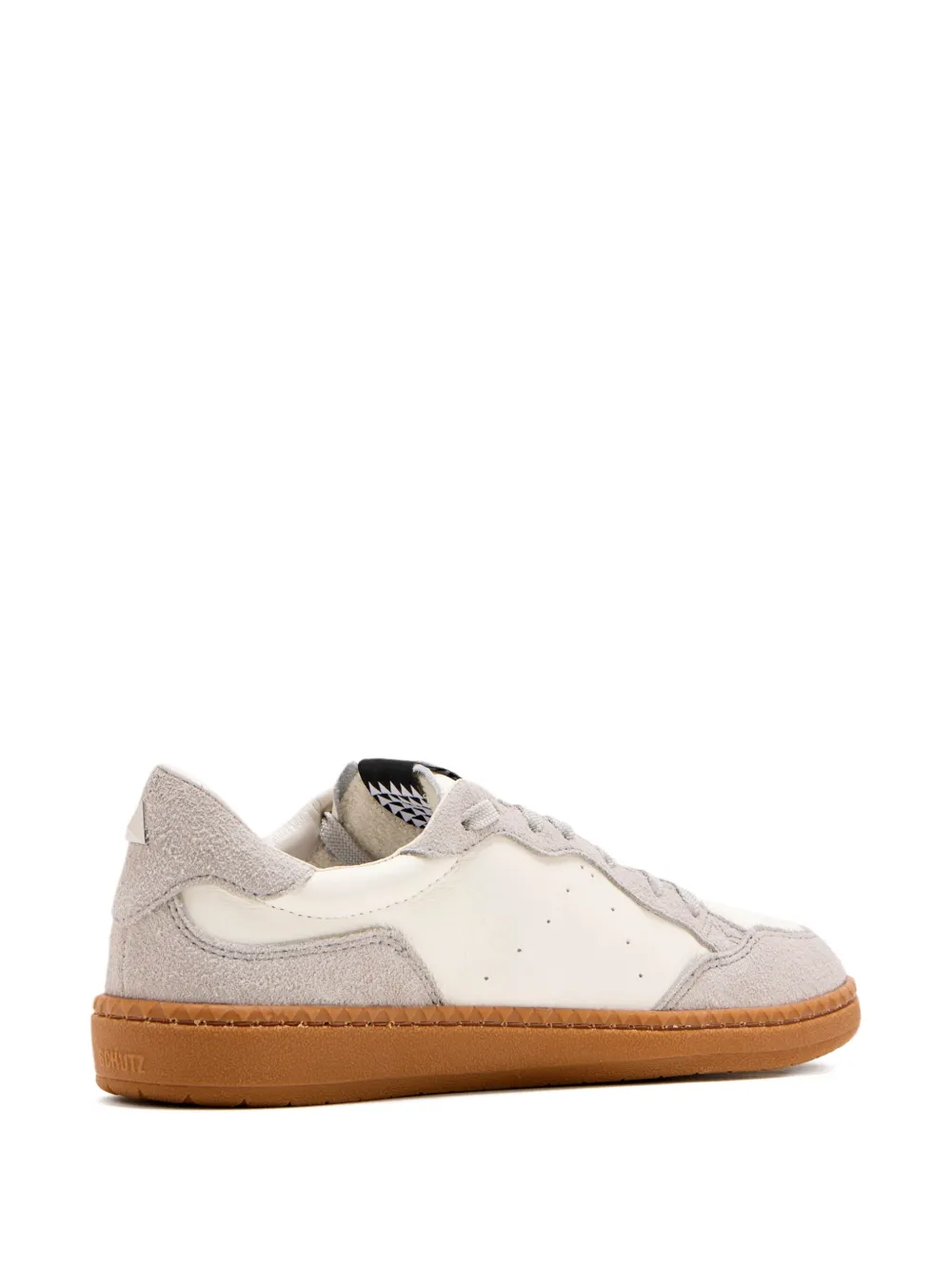 Schutz St 001 Leather Suede Sneakers In Neutral