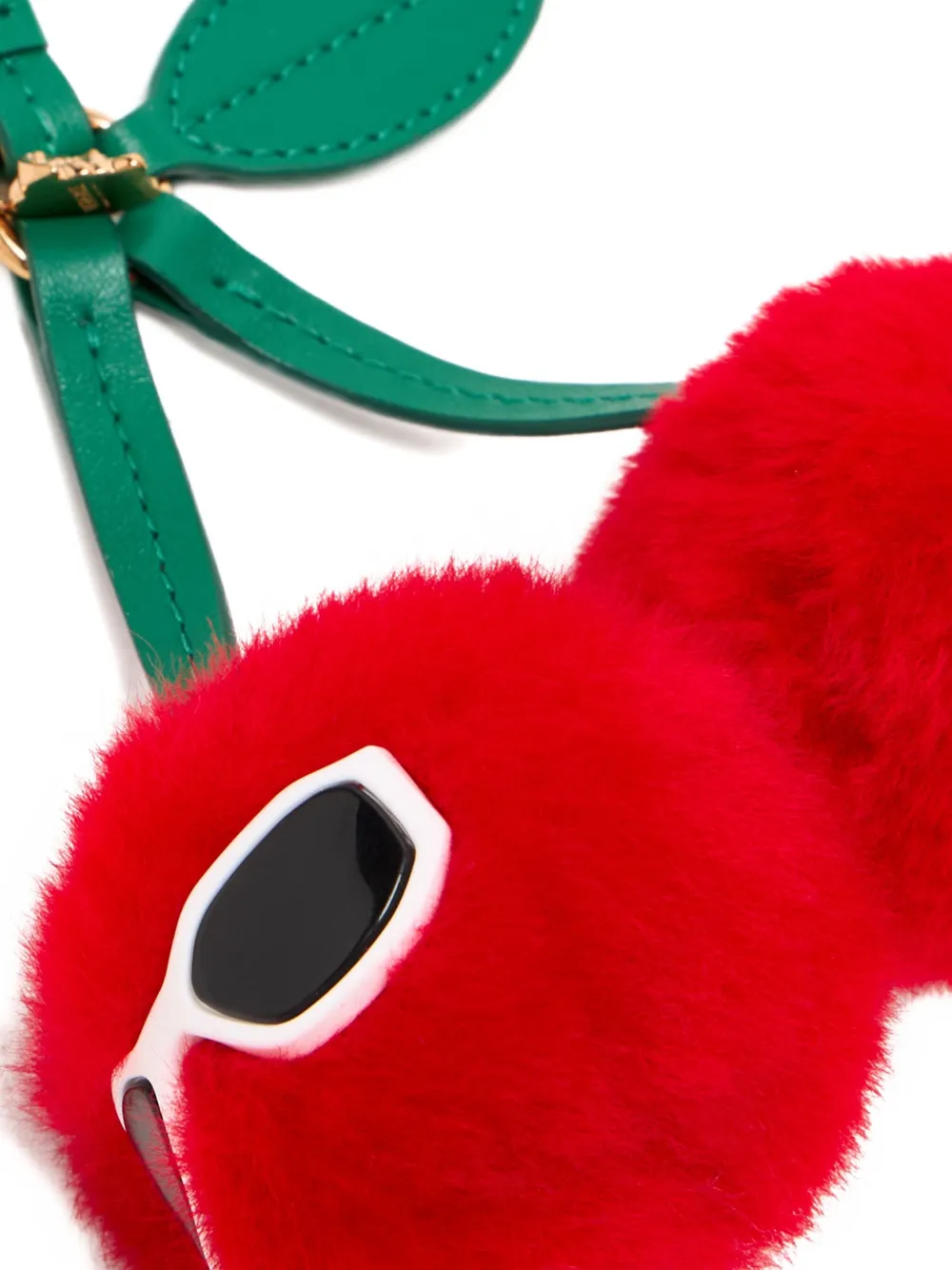Versace Cherry-motif Bag Charm In Red