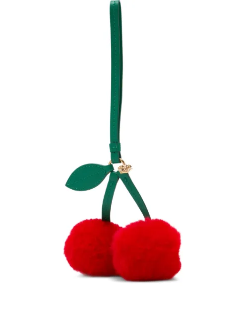 Versace cherry-motif bag charm