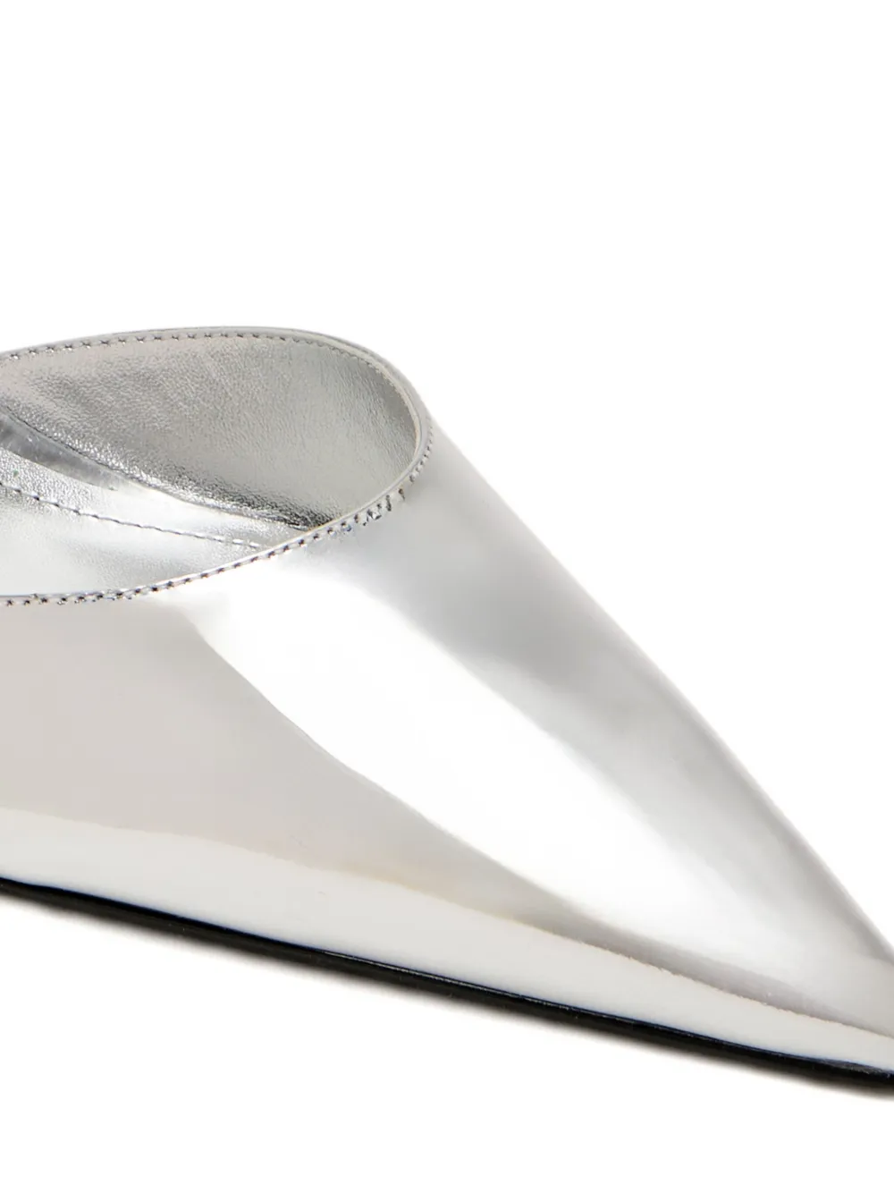 Schutz Elise Metallic Ankle-strap Pumps In White