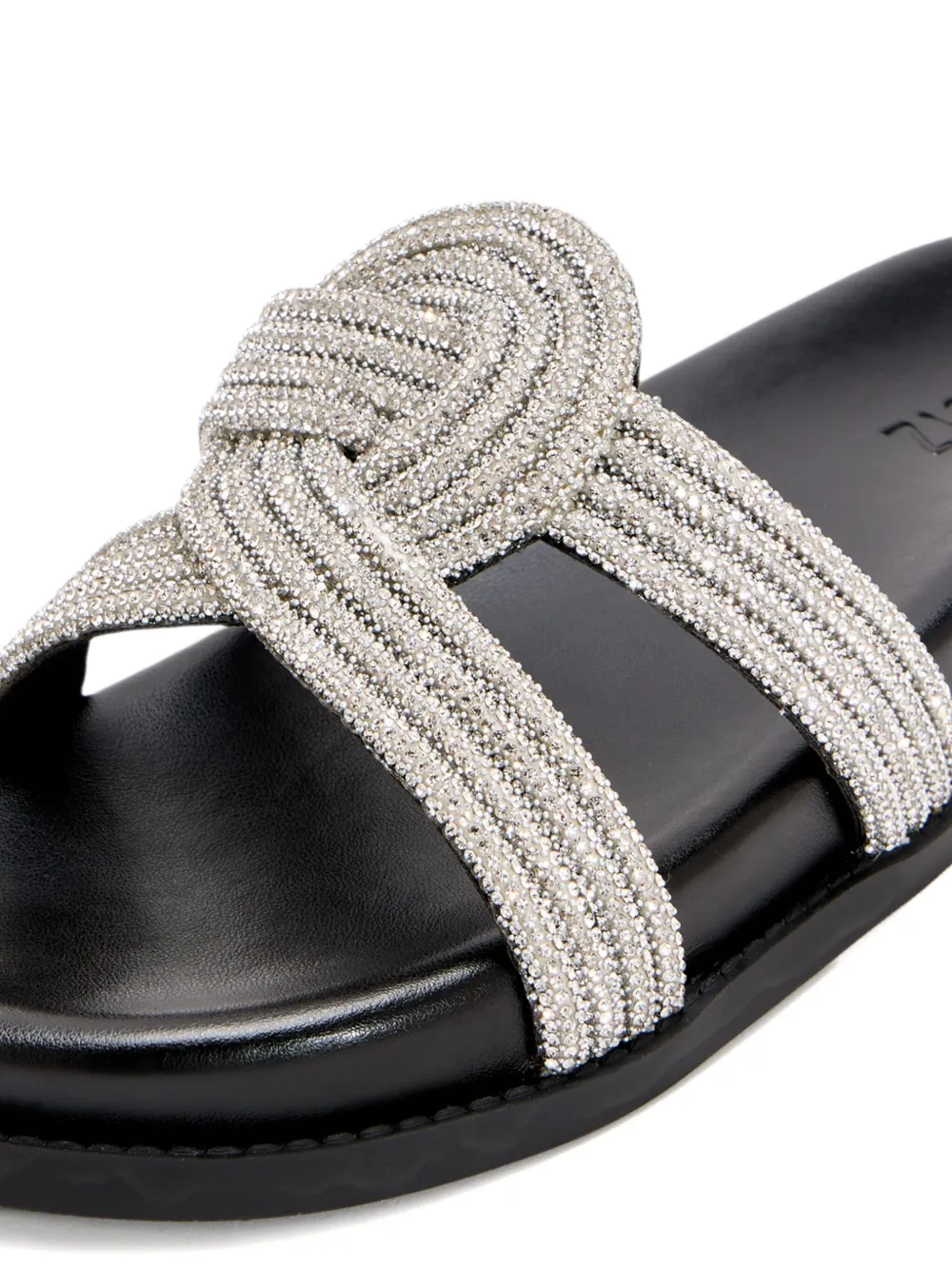 Schutz Papete Knotted Embellished Sandals In Multi