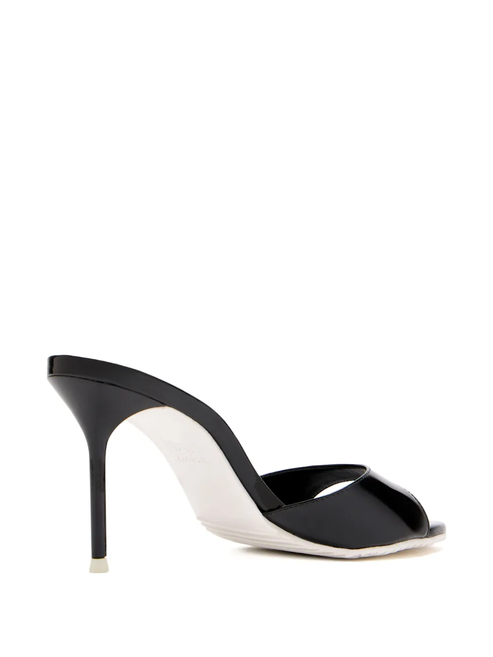 Schutz X Malu 90mm Mino Patent-leather Stiletto Sandals In Black