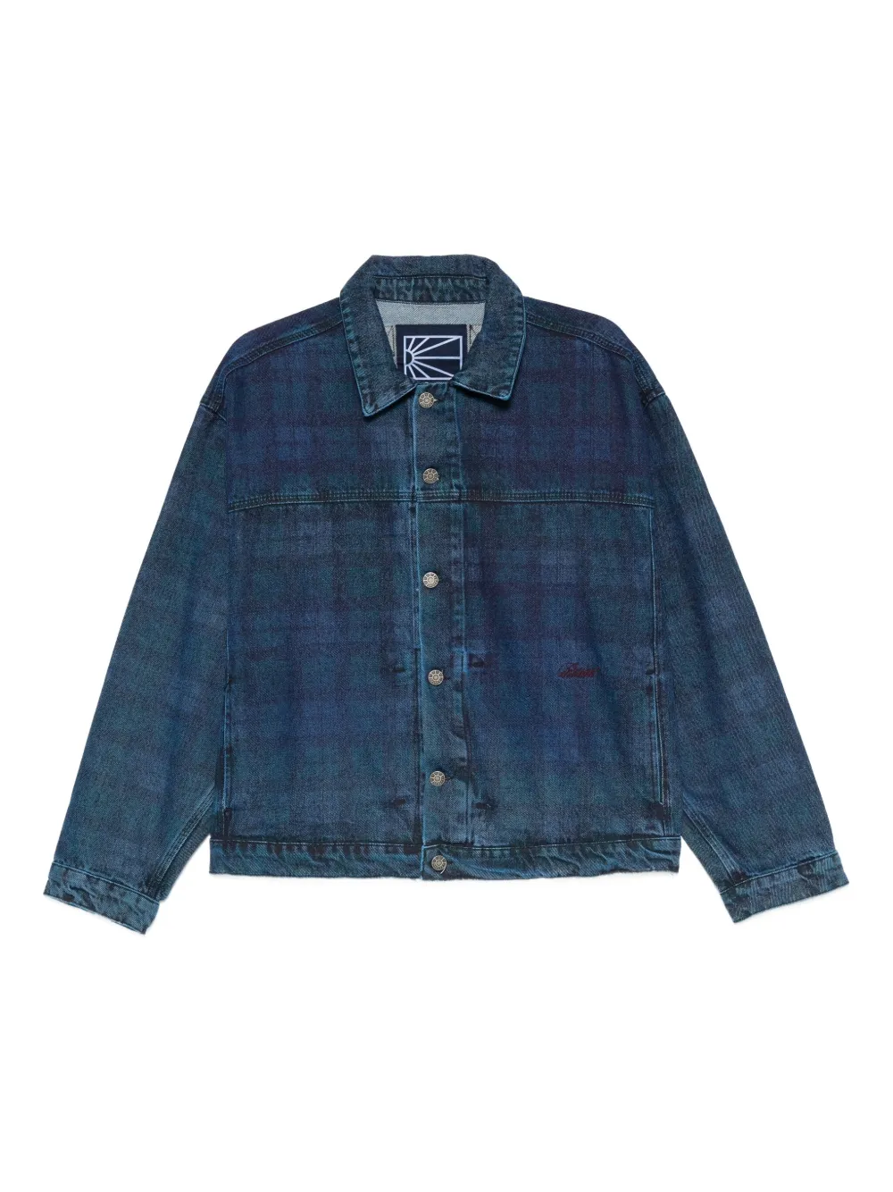 RASSVET plaid denim jacket - Blau