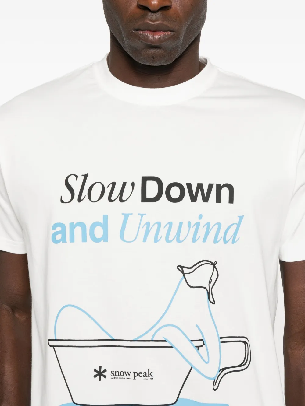 Snow Peak Graphic-print Short-sleeve T-shirt In White