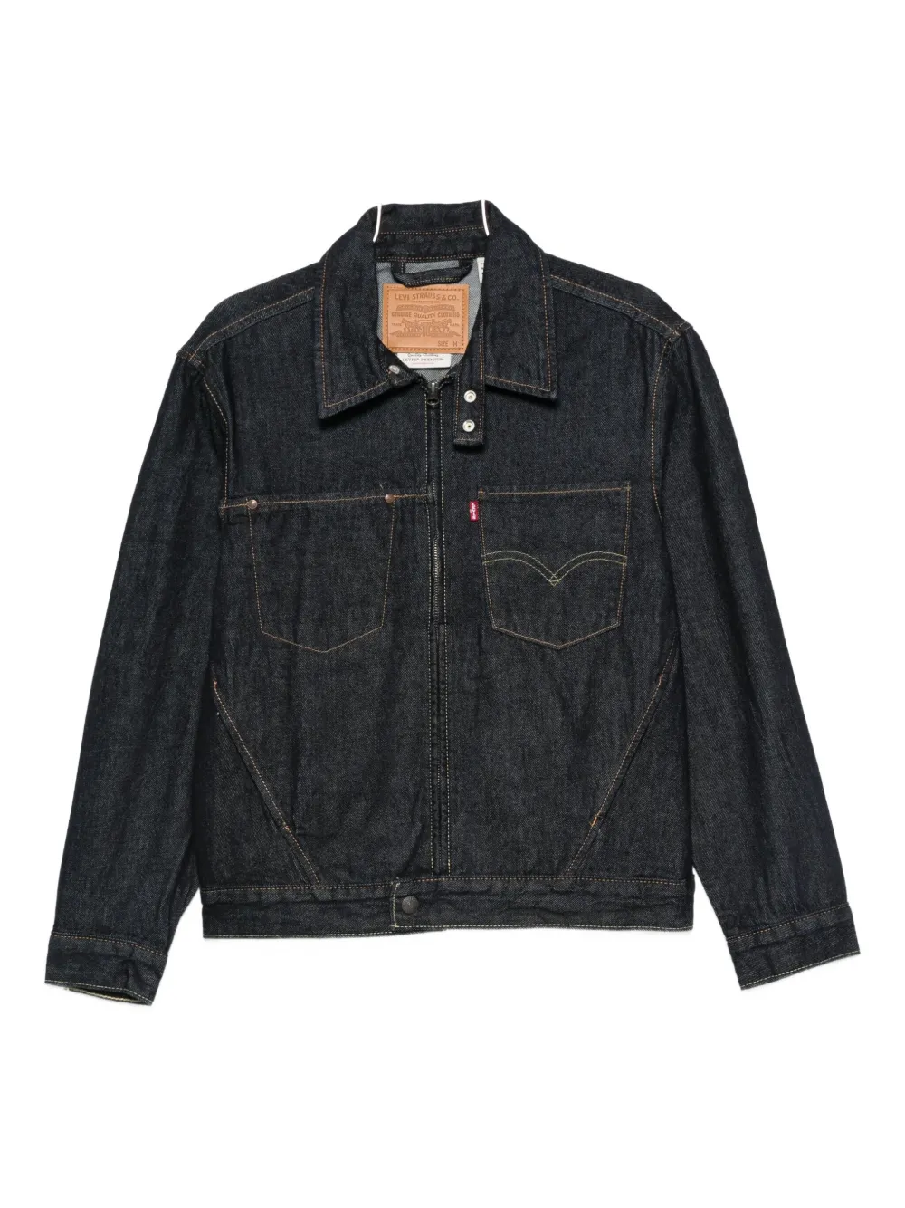 Levi's Zip-front Patch-pockets Denim Jacket In Blue