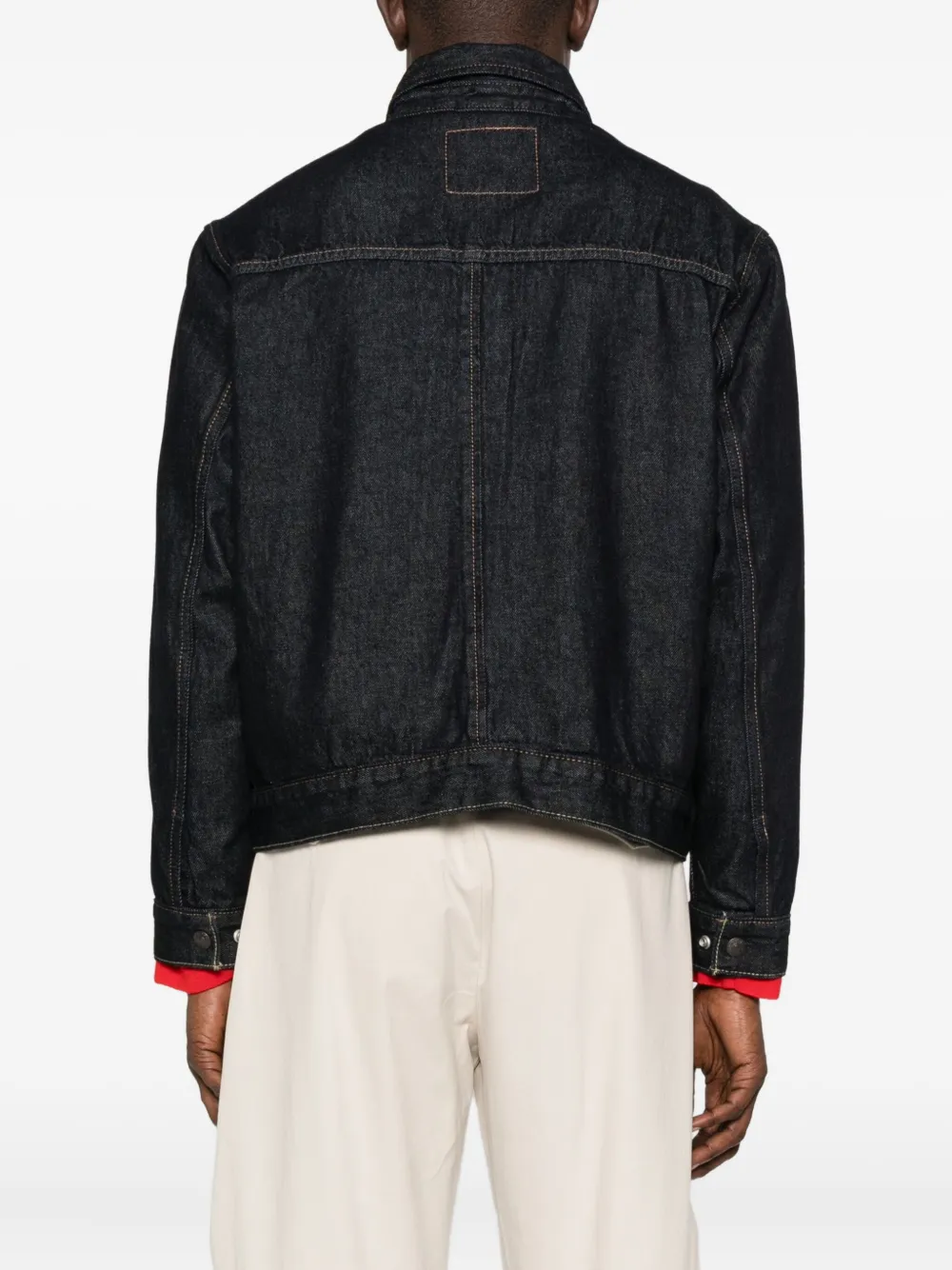 Levi's Zip-front Patch-pockets Denim Jacket In Blue