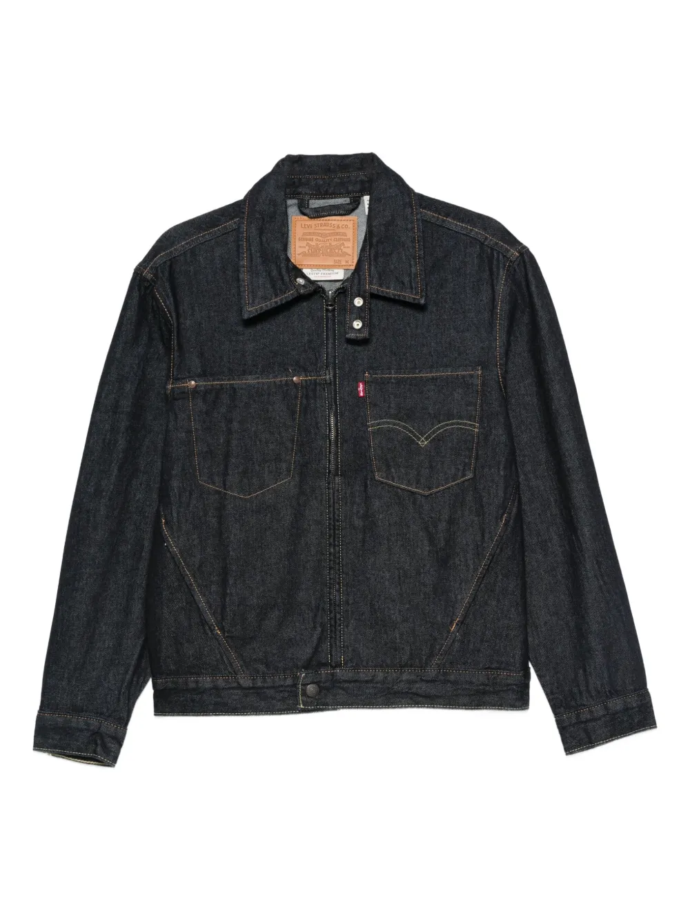 Levi's zip-front patch-pockets denim jacket - ブルー Levi's zip-front patch-pockets denim jacket - ブルー