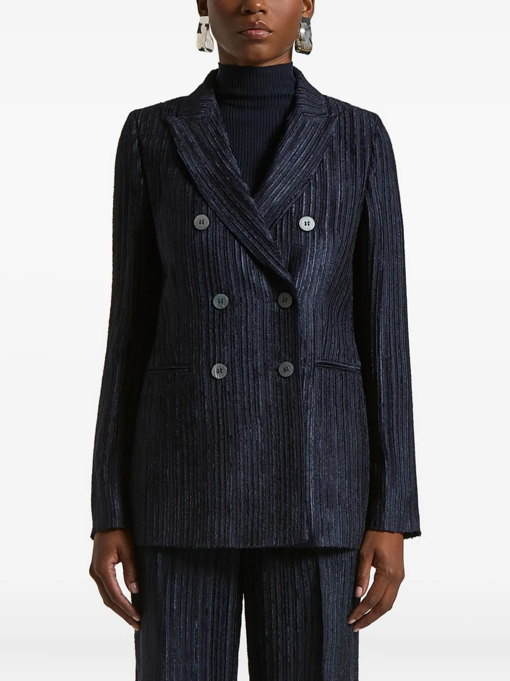 Peserico Blazer met dubbele rij knopen Blauw