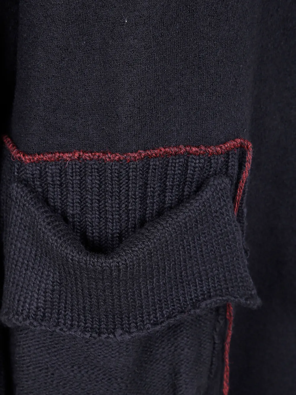 Y's Jurk met hoge hals en zak Zwart