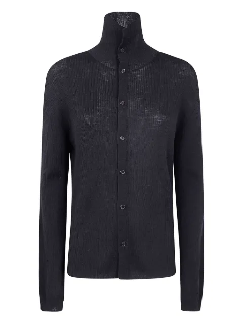 Y's ribbed high-neck cardigan