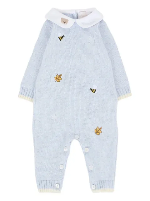 NANAN Peter Pan collar embroidered romper 