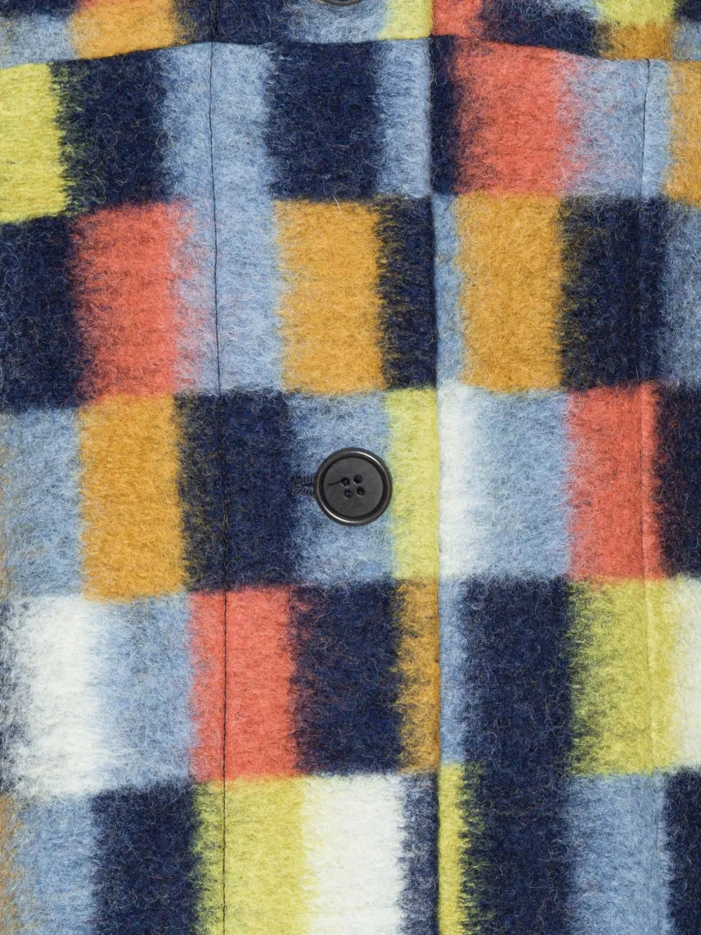 Henrik Vibskov Square-motif Single-breasted Coat In Brown